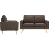 vidaXL Sedežna garnitura 2-delna blago rjava | Shoptok.si