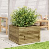  Vrtno cvetlično korito 70x70x45,5 cm impregnirana borovina | Shoptok.si