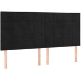  Okvir za krevet s uzglavljem crni 160x200 cm baršunasti | shoptok.hr