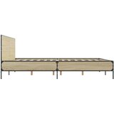  Okvir za krevet boja hrasta 140x200cm konstruirano drvo i metal | shoptok.hr