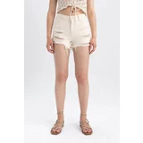 Defacto Normal Waist Cut Ended Trousers Short