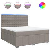 vidaXL Box spring postelja z vzmetnico taupe 180x200 cm blago, (21310959) | Shoptok.si