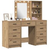  Toaletni stol 3 pcs Smeđa 40 x 41 x 135 cm Konstruirano drvo | shoptok.hr