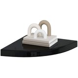  Plutajuće kutne police 2 kom sjajne crne 35 x 35 x 3,8 cm MDF | shoptok.hr