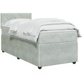  Boxspring krevet s madracem Svjetlosiva 100 x 200 cm Baršun | shoptok.hr