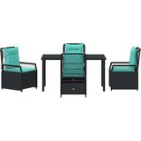  Komplet za jedilnico v vrtu 5 pcs Črna poli ratan, (5000045301) | Shoptok.si