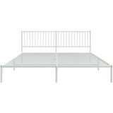 Metalni okvir za krevet s uzglavljem bijeli 200x200 cm | shoptok.hr