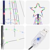  LED Božićno drvce s zemljanim klinovima Šareni 400 cm Željezo | shoptok.hr