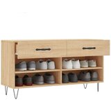 vidaXL klupa za cipele boja hrasta 102 x 35 x 55 cm konstruirano drvo | shoptok.hr