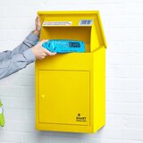 HOMESCAPES srednja pametna paketna škatla s sprednjim dostopom v rumeni barvi, (20740316) | Shoptok.si