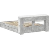  Okvir kreveta s pohranom s ladicama Betonska siva 150 x 200 cm | shoptok.hr
