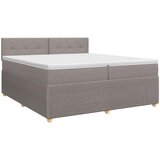  Boxspring krevet s madracem Sivosmeđa 200 x 200 cm Tkanina | shoptok.hr