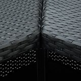  Kutni barski stol crni 100 x 50 x 105 cm od poliratana | shoptok.hr