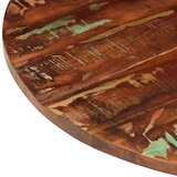 Stolna ploča Ø 90 x 2 5 cm okrugla od masivnog obnovljenog drva | shoptok.hr