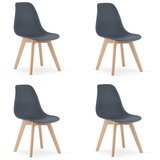  KITO stolica - tamni škriljevci / prirodne noge x 4 | shoptok.hr