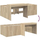  Krevet za djecu s visokim okvirom i stolom Hrast sonoma - Hrast sonoma 75 x 190 cm | shoptok.hr
