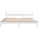 vidaXL Posteljni okvir brez vzmetnice bel 180x200 cm trdna borovina | Shoptok.si