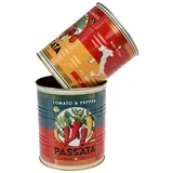 Dekorativne kositrene kutije za pohranu u setu 2 kom ø 11x13 cm Passata –