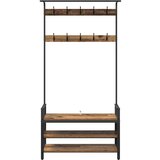 vidaXL Obešalnik za plašče Star les 95 x 34 x 184 cm Konstruiran les | Shoptok.si
