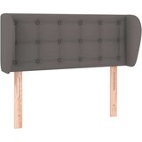  Uzglavlje s ušima sivo 93x23x78/88 cm od umjetne kože | shoptok.hr