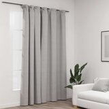 vidaXL Zavjesa za zamračivanje s kukama siva 290 x 245 cm | shoptok.hr
