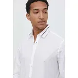 Hugo Bombažna srajca moška, bela barva