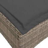 vidaXL Vrtni stolčki z blazinami 2 kosa Grey 55x55x36 cm Poly Rattan | Shoptok.si