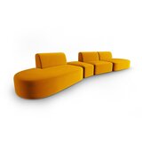 Milo Casa Gorčično rumena žametna sedežna garnitura levi kot 428 cm Paolo – | Shoptok.si