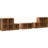  Set TV stalka s policom s pohranom 8 pcs Konstruirano drvo | shoptok.hr