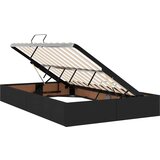  Krevet S LED lampica s uzglavljem Crna 120 x 200 cm tkanina | shoptok.hr