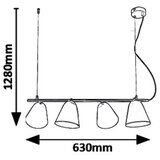 Rabalux alder visilica E144XMAX40W crna/zlatna/ bela | Eponuda.com