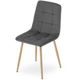 KARA stolica - tamno sivi baršun / noge u boji drveta x 2 | shoptok.hr