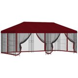 vidaXL Paviljon s stenami 6 x 3 m Burgundija Poliester in jeklo 190, (5000218810) | Shoptok.si