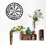 Wallity Zidna dekoracija Vegvisir 2, 61x61 cm, 1.5 mm, Crna Cene