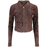 Desigual Bucarest ženski pulover s patentnim zatvaračem smeđi | shoptok.hr