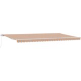 vidaXL Ručno uvlačivo sjenilo s narančastim prugama 600x300 cm | shoptok.hr