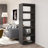 Furnova Knjižna omara za razdelitev prostora siva 60x35x167 cm borovina, (21933135) | Shoptok.si