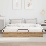  Otomanski krevet Umjetnička hrastovina 203 x 180 x 25 cm | shoptok.hr