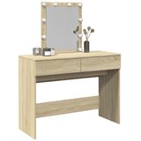  Toaletni stolić s LED svjetlima boja hrasta 100 x 40 x 130 cm | shoptok.hr