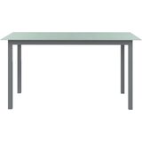 In vrtni stol svjetlosivi 150 x 90 x 74 cm od aluminija i stakla | shoptok.hr