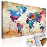  Slika na plutenoj podlozi - World Map: Urban Style [Cork Map] 90x60 | shoptok.hr