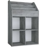  Stalak za dječje časopise boja betona 71 x 30 x 114 cm drveni | shoptok.hr