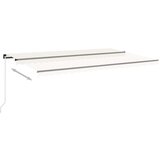  Tenda na ručno uvlačenje s LED svjetlima 500x350 cm krem | shoptok.hr