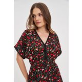 Marisse Black Floral Midi Dress | ePonuda.com