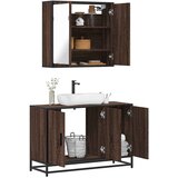 Furnova Kopalniška garnitura 2-delna rjavi hrast inženirski les, (21945958) | Shoptok.si