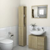 Maison Chic Kopalniška omarica - Kopalniški kabinet sonoma hrast 25x26,5x170 cm inženirski les, (21794732) | Shoptok.si