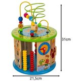 Kruzzel drvena edukativna kocka 11 u 1 s abakusom i satom, 31 cm | shoptok.hr