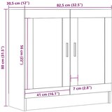 vidaXL Ormarić za knjige boja hrasta artisana 82,5x30,5x80 cm drveni | shoptok.hr