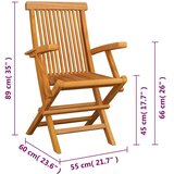  Sklopive stolice 4 kom. Masivno tikovino drvo | shoptok.hr