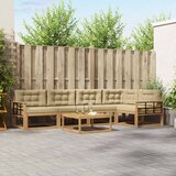  Set vanjskih sofa 6 kom. Bijela i bež Poliester | shoptok.hr